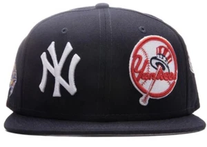 New Era New York Yankees Patch Pride 59Fifty Fitted Hat-Size 7 5/8-Navy - Picture 1 of 4