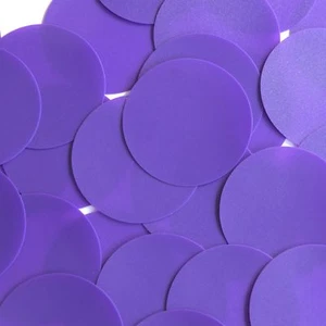 Lentejuelas redondas 50 mm sin agujero púrpura opaco vinilo suelto lentejuelas de alta costura - Imagen 1 de 2