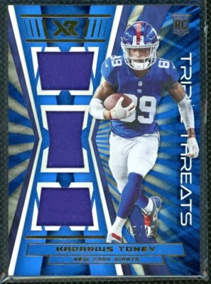 2021 Panini XR Kadarius Toney Rookie Triple Threats Patch /49 Giants - Image 1 of 2
