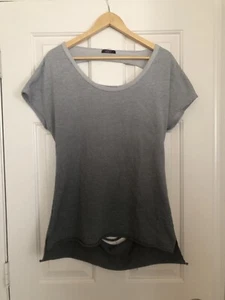Top T Party Activewear para mujer triturado espalda aplastado gris talla mediana - Imagen 1 de 5