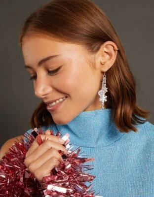 Accessorize Copo de Nieve Pendientes, Navidad, Festivo, Mujer, Nuevos con Etiquetas Foto 1 de 4