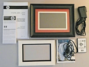 HP 2GB DIGITAL 7" PHOTO FRAME COMPLETE w/REMOTE, INTERCHANGEABLE MATTES #DF780B2 - Picture 1 of 13