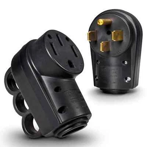 NEMA 14-50P/50R 125/250VV 50A RV Power Cord Male/Female Replacement Socket Plug - Picture 1 of 8