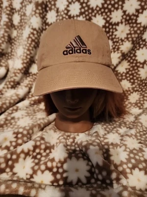 adidas Trefoil Distressed Strapback Hat Cap Adjustable, Tan Brown, Unisex - Image 1 of 4