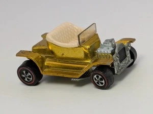 Vintage 1968 Hot Wheels Redline Hot Heap Gold USA White Interior - Picture 1 of 8