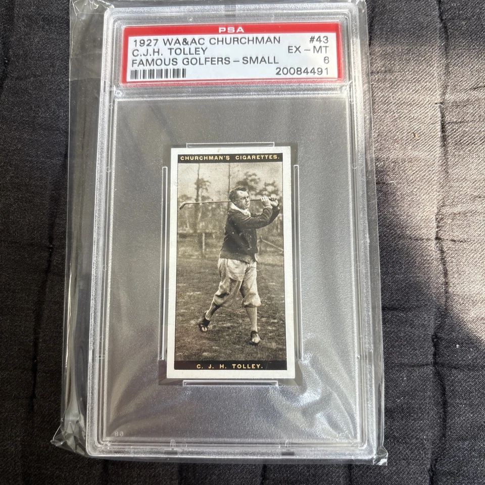 1927 Churchman's Famous Golfers CJH Tolley PSA 6 - Image 1 of 2