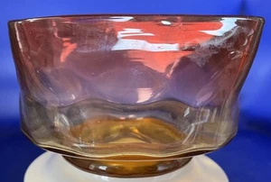 Antique Elegant Glass Era Amberina Glass Square Bon Bon Bowl - Picture 1 of 4