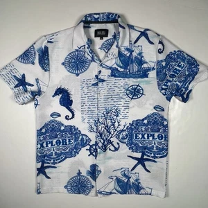 Malibu By Drill Clothing Co. Men's Apparel Under The Sea Polo Shirt Size Large - Picture 1 of 11