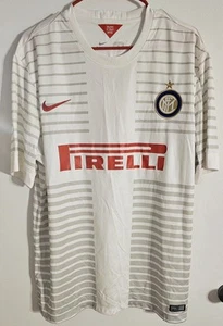 Nike Inter Milan 2014/15 Away White Soccer Jersey #5 Size XL Authentic - Picture 1 of 5