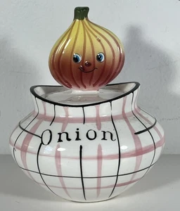 Vintage Napco Pixieware Zwiebeln Gewürzglas Löffel MCM - Bild 1 von 24
