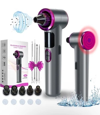 Rechargeable Heating Blackhead Remover with 5 Suction Heads for All Skin Types - Image 1 of 4