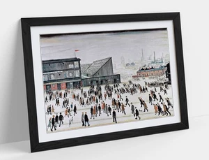 GOING TO THE MATCH, L.S. LOWRY- HOME DECOR FRAMED WALL ART PAPER PRINT POSTER - Picture 1 of 10