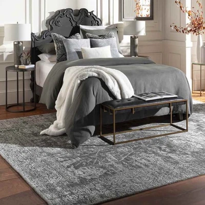Sutton Traditional Charcoal Area Rug - Image 1 of 4