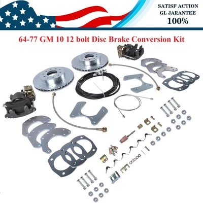 Kit de conversión de freno de disco trasero de 10 y 12 pernos para 64-77 GM Chevy Nova Malibu GTO Foto 1 de 4