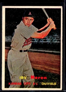 1957 Topps Irv Noren Kansas City Athletics #298 ! SET BREAK - Picture 1 of 2