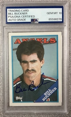 Bill Buckner Signed 1988 Topps #147 Baseball Card Autograph PSA/DNA Gem 10 - Image 1 of 2