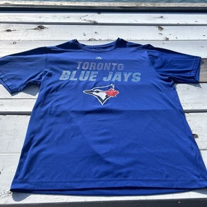 Toronto Blue Jays MLB BASEBALL Majestic T-Shirt Men’s Med - Foto 1 di 4