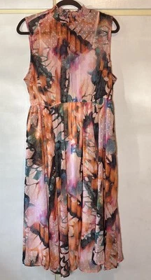 Torrid женщин платье с высоким воротником размер плюс 1 X цветной чистый платье без рукавов - Изображение 1 из 4