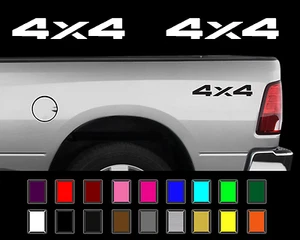 4x4 Decal Set Fits: Dodge Ram 1500 2500 Dakota Truck Bedside Vinyl Stickers - Bild 1 von 2