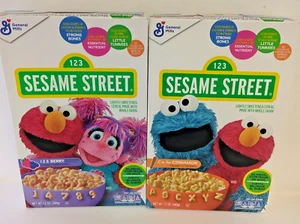 2 Piece General Mills Sesame Street Story Box Cereal Box Unopened Elmo Rosita - Picture 1 of 21