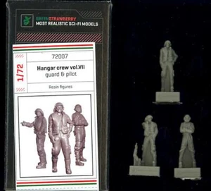 Grüne Erdbeermodelle 1/72 AUFHÄNGER CREW GUARD & PILOTEN Harzfiguren - Bild 1 von 2