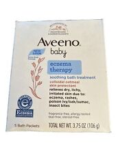 Aveeno Baby Eczema Therapy Soothing Bath Treatment, Colloidal Oatmeal, 5 Packets