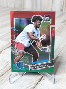 Paris Johnson Jr. RC 2023 Donruss Football Optic Preview Red Green Rated Rookie - Picture 1 of 2