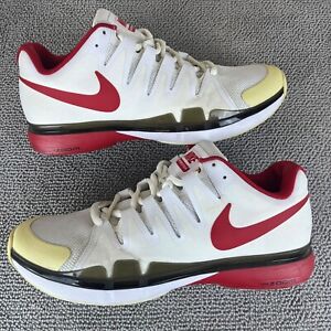 Nike Zoom Vapor 9.5 Tour White Red Tennis Shoes Sneakers Men's Size 12