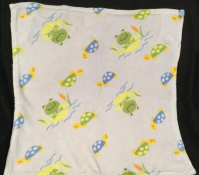 Manta Buster Marrón Azul Almohadilla de Lirio Rana Tortuga Seguridad Lovey Manta Foto 1 de 4