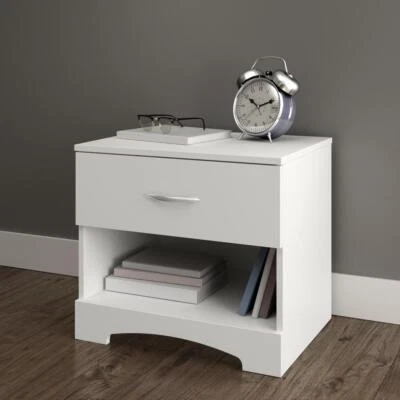 South Shore Step One 1-Drawer Nightstand, Pure White - Image 1 of 4