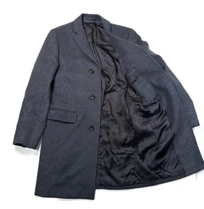 J Crew Ludlow Wool Cashmere Topcoat Mens 36S Blue City Preppy Lined Coat - Picture 1 of 12