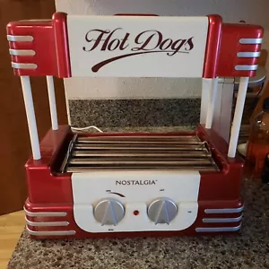 VINTAGE NOSTALGIA INTERTEK HOT DOG ROLLER CLEAN GRILL MODEL HDR8RR & BUN WARMER - Picture 1 of 4