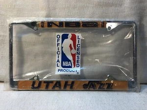 Utah Jazz Official Licensed Basketball NBA Metal Logo License Plate Frame New - Picture 1 of 2