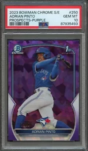 BB - 2023 Bowman Chrome S/E - Púrpura /25 - #BCP-250 - Adrian Pinto - PSA 10 - Imagen 1 de 2