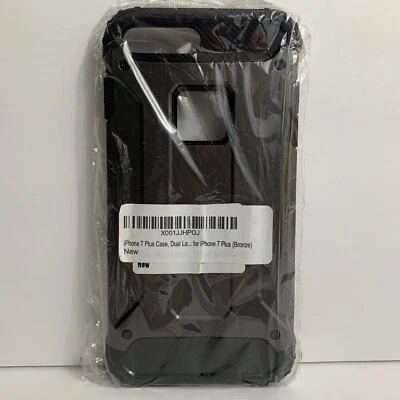 iPhone 7 Plus Phone Case Gunmetal Color Protector Bumper Rubber & Plastic - Image 1 of 4