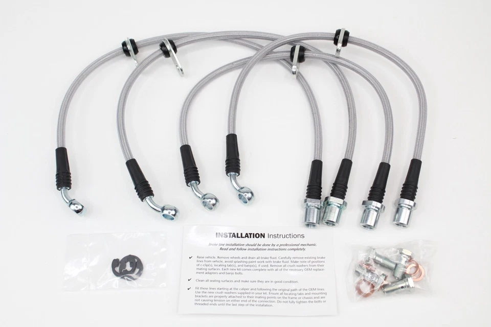 Techna-fit Stainless Steel Braided Brake Lines for 1991-1995 Acura Legend Sedan - Image 1 of 4