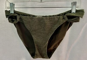 Parte inferior de bikini Soluna verde militar y dorado hipster lazo lateral - talla pequeña - Imagen 1 de 2