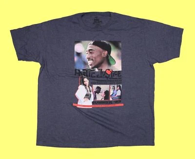 Camiseta Tupac Poetic Justice Retro Hip Hop Rap Gráfico Algodón Gris Nueva Talla: XL Foto 1 de 4