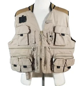 Master Sportsman cargo vest fishing photography vest men's 2XL XXL beige outdoor - Picture 1 of 13