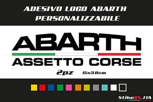 Logo Scritta Assetto Corse Abarth 2 pz Adesivo in Vinile 2pz - Foto 1 di 1