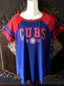 Chicago Cubs Women's Plus Size Varsity Shirt by Torrid - Picture 1 of 3