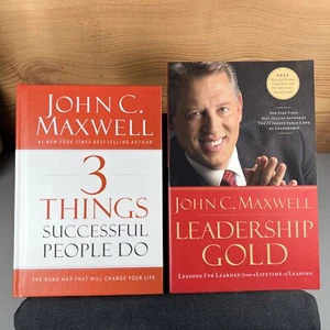 John C. Maxwell 2-Book Lot - Leadership Gold & 3 Things Successful People Do - Picture 1 of 5