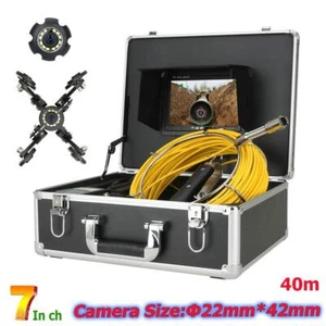1000TVL ,7" Monitor 40M Pipe Inspection Video Camera IP68 HD 12PCS LED Lights - Picture 1 of 12