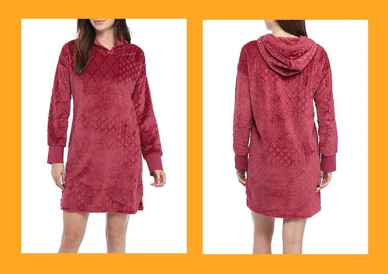 Nautica ~ Tumbona con capucha de felpa texturizada para mujer $54 nueva con etiquetas Foto 1 de 1