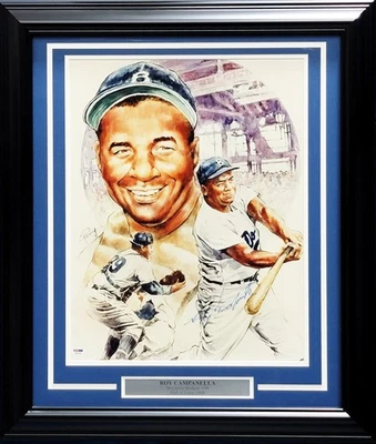 Foto autografada emoldurada 16x20 de Roy Campanella Brooklyn Dodgers PSA/DNA #S00330 - Imagem 1 de 4