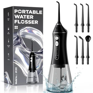 Portable Water Flosser Cordless Dental Oral Irrigator 5 Modes Rechargeable Black - Picture 1 of 6