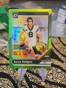 2024 Panini Donruss Optic Football Aaron Rodgers Lime Green /50 Prizm NY Jets - Picture 1 of 3
