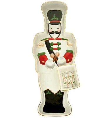 NUEVO Plato para servir dividido Lenox Holiday TOY SOLDIER CHIP 'n Dip 16,75"" ~ Cascanueces Foto 1 de 4