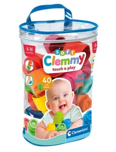 Clemmy 40 Mattoncini Per Costruzioni Gioco Prima Infanzia Made in Italy Bambini - Foto 1 di 1