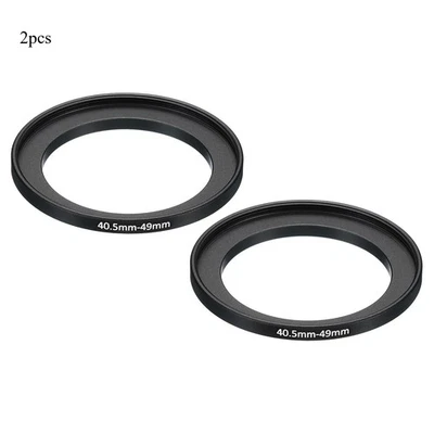 40.5mm-49mm Metal Step Up Ring, 2 Pcs Camera Lens Filter Adapter Ring Black - Image 1 of 4